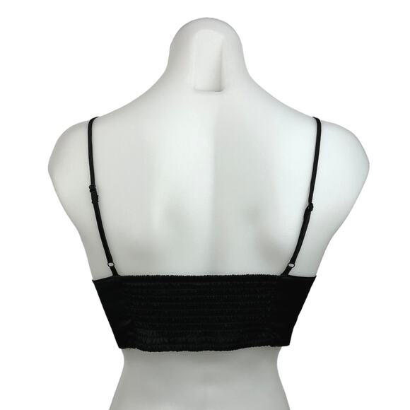 H&M Divided Womens Black Adjustable Spaghetti Straps Square Neck Blouse Top Sz 4 - Picture 2 of 3